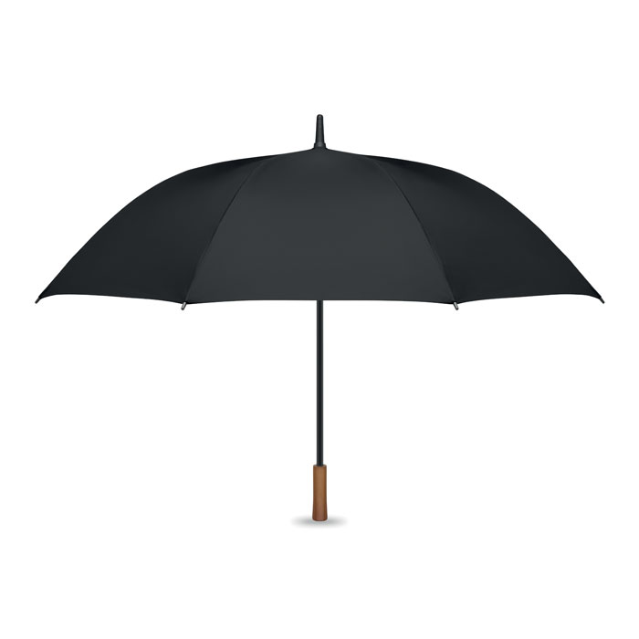 RAYNA - 27" Regenschirm Holzgriff - schwarz