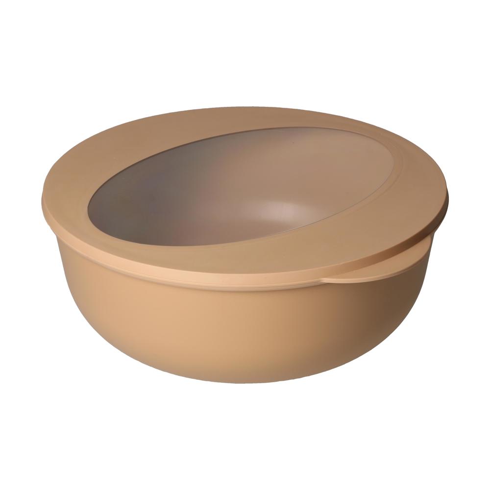 Food-Bowl "ToGo", Deluxe, 2,2 l - beständiges braun/transparent